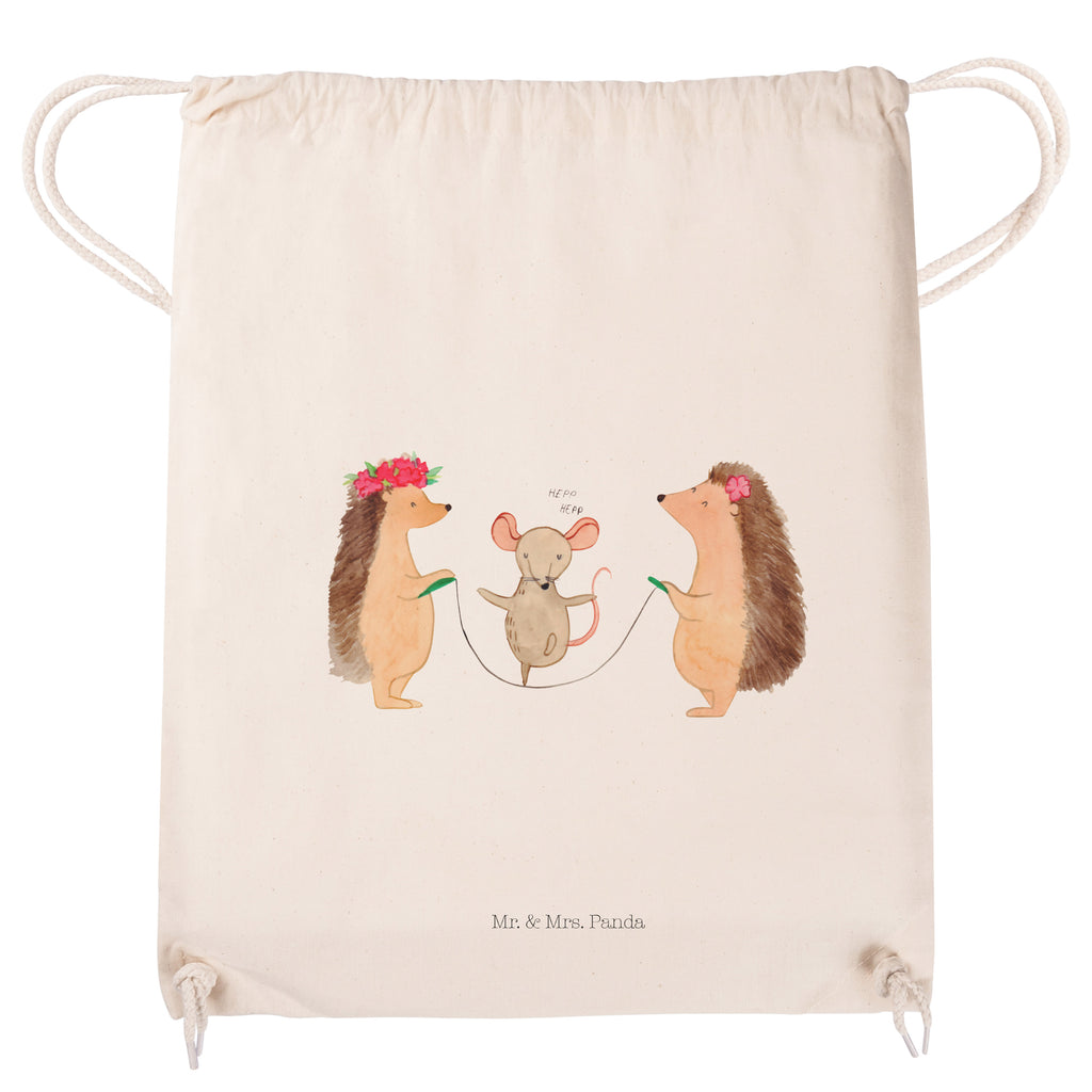 Sportbeutel Igel Seilhüpfen Turnbeutel, Beutel, Sporttasche, Tasche, Stoffbeutel, Tiermotive, Gute Laune, lustige Sprüche, Tiere, Igel, Maus, Seilspringen, Seilhüpfen, Kinder, Kindergarten
