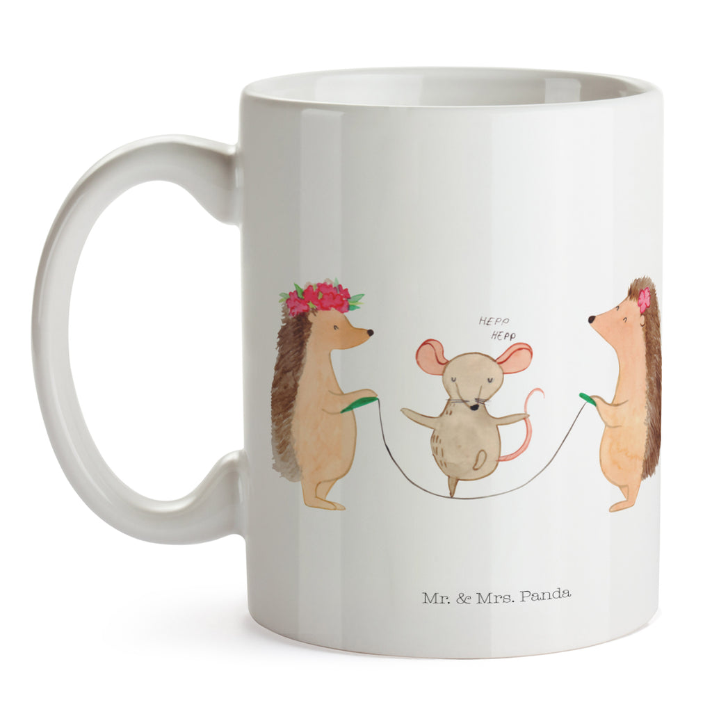 Tasse Igel Seilhüpfen