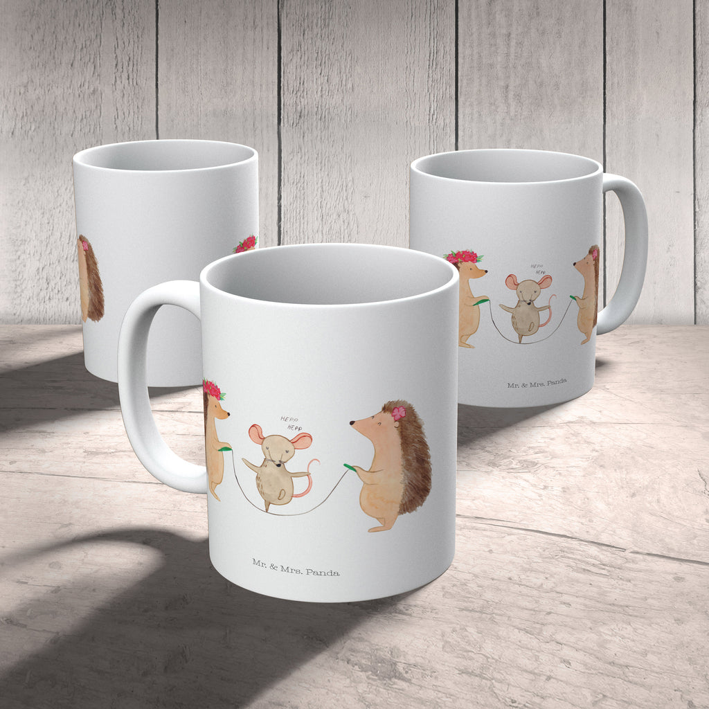 Tasse Igel Seilhüpfen