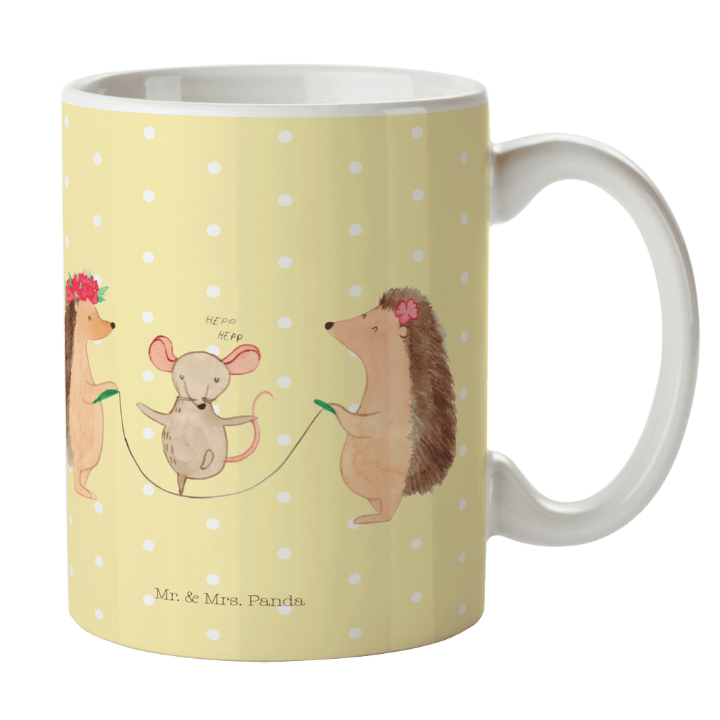 Tasse Igel Seilhüpfen