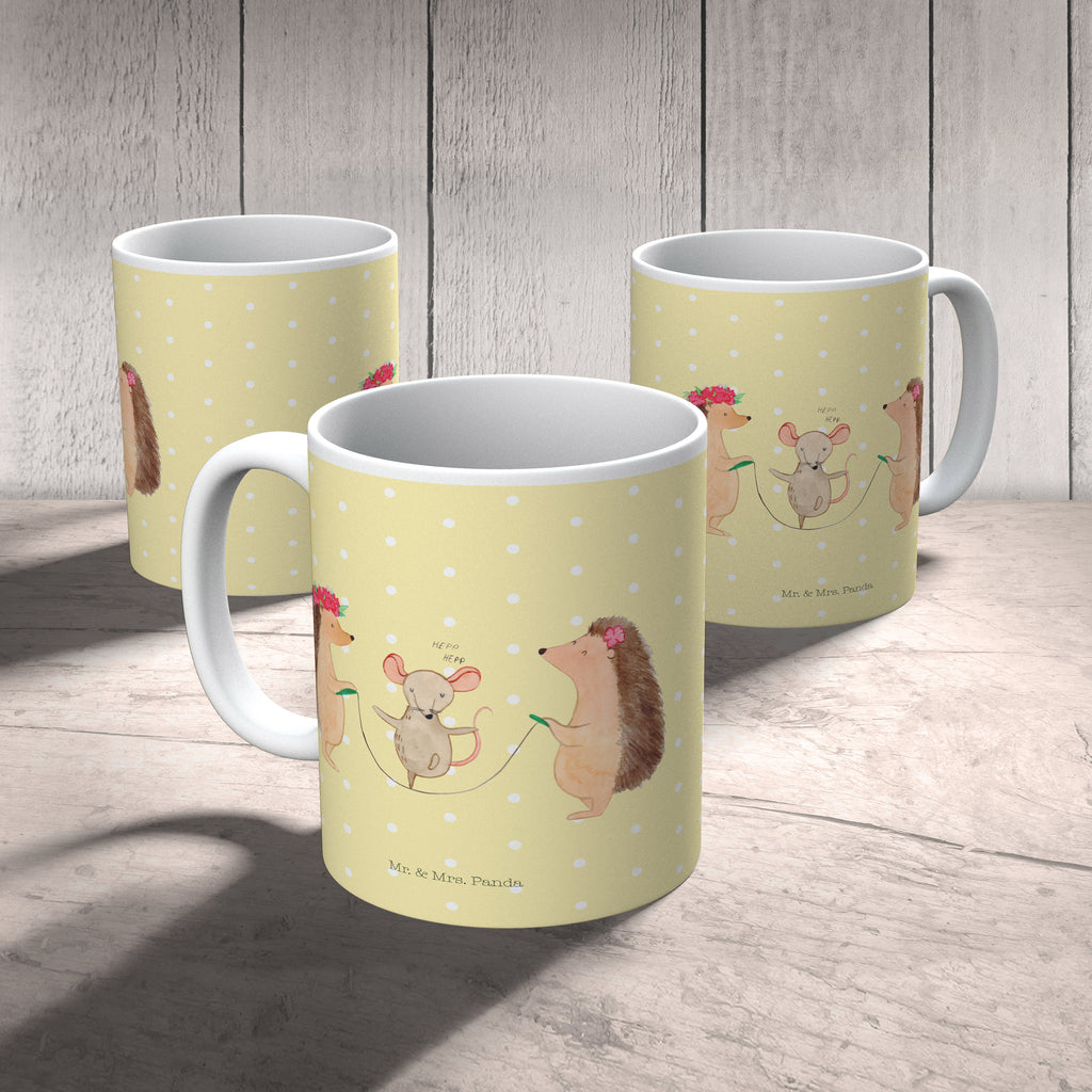 Tasse Igel Seilhüpfen