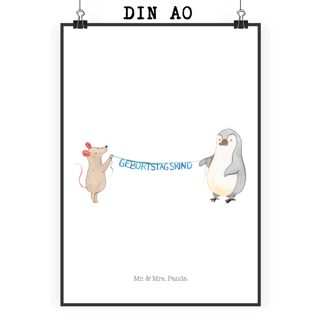 Poster Maus Pinguin Geburtstag Poster, Wandposter, Bild, Wanddeko, Küchenposter, Kinderposter, Wanddeko Bild, Raumdekoration, Wanddekoration, Handgemaltes Poster, Mr. & Mrs. Panda Poster, Designposter, Kunstdruck, Posterdruck, Geburtstag, Geburtstagsgeschenk, Geschenk, Maus, Pinguin, Geburtstage, Happy Birthday, Geburtstagsfeier