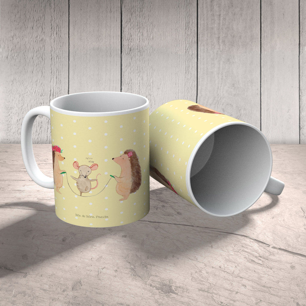 Kindertasse Igel Seilhüpfen Kunststoff Tasse, Kindergarten, Tasse, Trinkbecher, Camping Becher, Kaffeetasse, Kunststoffbecher, Kindergartenbecher, Outdoorgeschirr, Kunststoffgeschirr, Reisebecher, Reisetasse, Kinderbecher, Tiermotive, Gute Laune, lustige Sprüche, Tiere, Igel, Maus, Seilspringen, Seilhüpfen, Kinder
