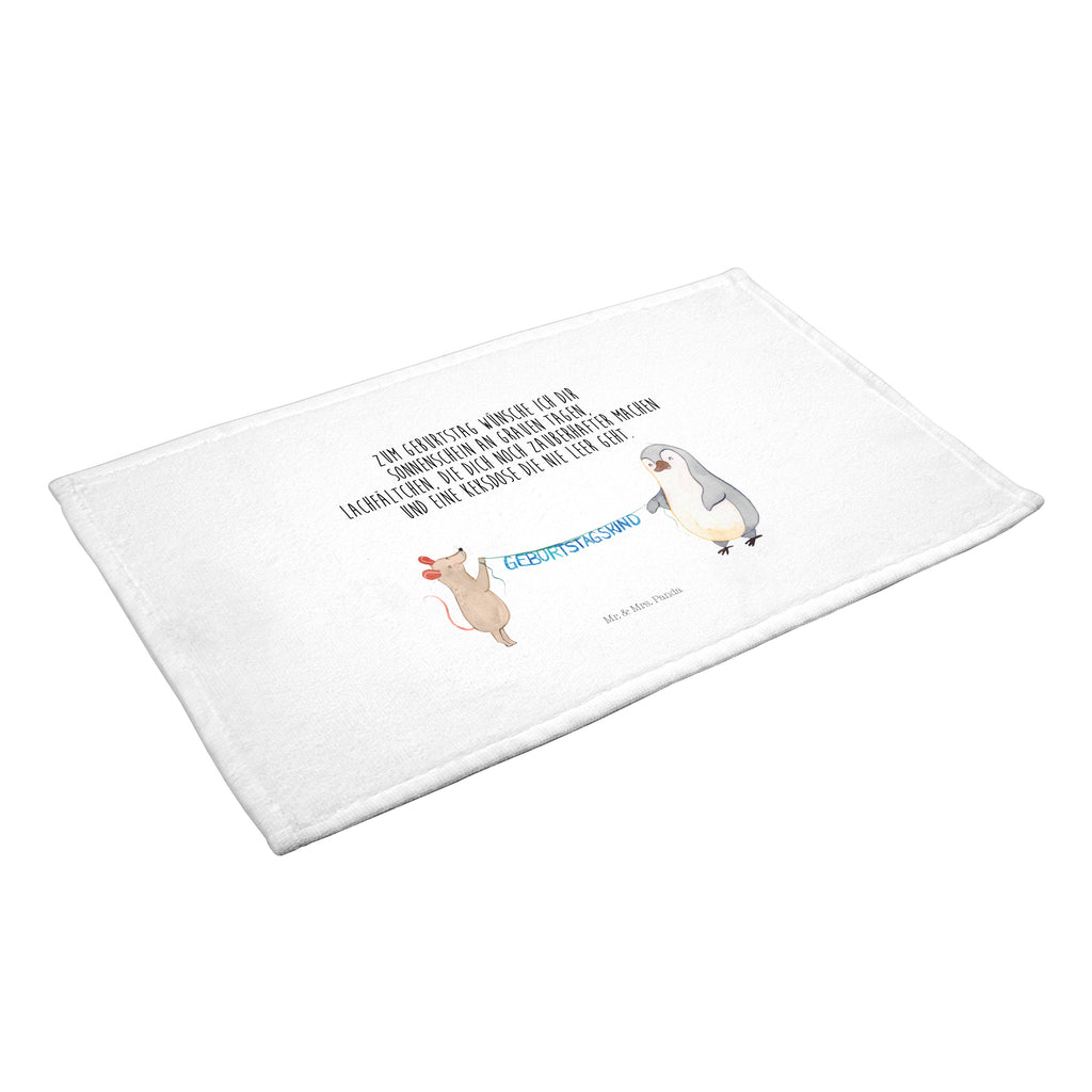 50 x 100 Handtuch Maus Pinguin Geburtstag Handtuch, Badehandtuch, Badezimmer, Handtücher, groß, Kinder, Baby, Geburtstag, Geburtstagsgeschenk, Geschenk, Maus, Pinguin, Geburtstage, Happy Birthday, Geburtstagsfeier