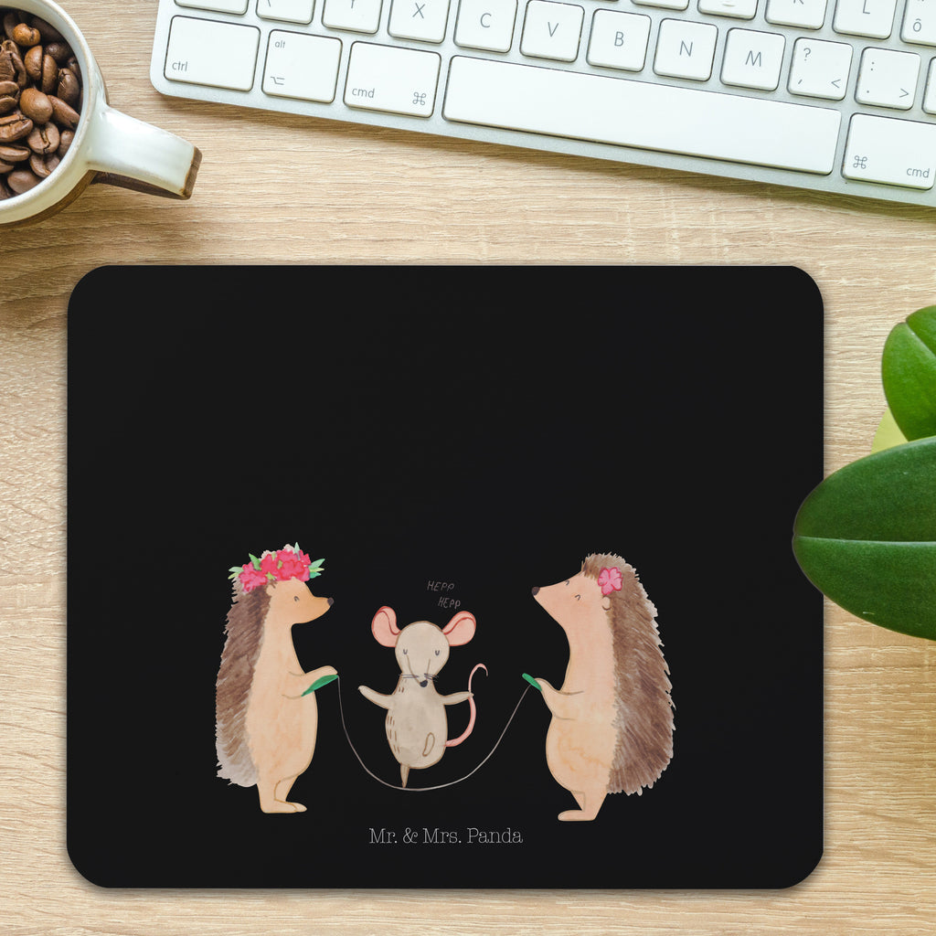 Mauspad Igel Seilhüpfen Mousepad, Computer zubehör, Büroausstattung, PC Zubehör, Arbeitszimmer, Mauspad, Einzigartiges Mauspad, Designer Mauspad, Tiermotive, Gute Laune, lustige Sprüche, Tiere, Igel, Maus, Seilspringen, Seilhüpfen, Kinder, Kindergarten