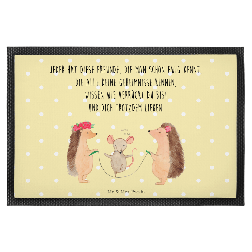 Fußmatte Igel Seilhüpfen Igel, Maus, Seilspringen, Seilhüpfen, Kinder, Kindergarten Türvorleger, Schmutzmatte, Fußabtreter, Matte, Schmutzfänger, Fußabstreifer, Schmutzfangmatte, Türmatte, Motivfußmatte,  Haustürmatte, Vorleger  süße Tiermotive, gute Laune, lustige Sprüche, Tiere