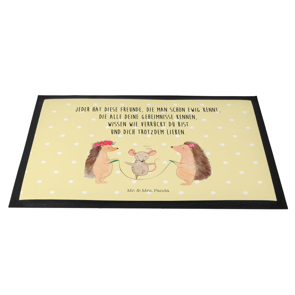 Fußmatte Igel Seilhüpfen Igel, Maus, Seilspringen, Seilhüpfen, Kinder, Kindergarten Türvorleger, Schmutzmatte, Fußabtreter, Matte, Schmutzfänger, Fußabstreifer, Schmutzfangmatte, Türmatte, Motivfußmatte,  Haustürmatte, Vorleger  süße Tiermotive, gute Laune, lustige Sprüche, Tiere