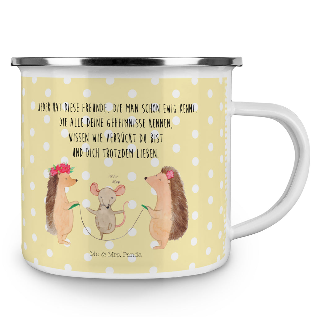 Camping Emaille Tasse Igel Seilhüpfen Campingtasse, Trinkbecher, Metalltasse, Outdoor Tasse, Emaille Trinkbecher, Blechtasse Outdoor, Emaille Campingbecher, Edelstahl Trinkbecher, Metalltasse für Camping, Kaffee Blechtasse, Camping Tasse Metall, Tiermotive, Gute Laune, lustige Sprüche, Tiere, Igel, Maus, Seilspringen, Seilhüpfen, Kinder, Kindergarten