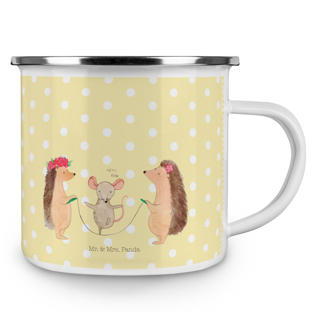 Camping Emaille Tasse Igel Seilhüpfen Campingtasse, Trinkbecher, Metalltasse, Outdoor Tasse, Emaille Trinkbecher, Blechtasse Outdoor, Emaille Campingbecher, Edelstahl Trinkbecher, Metalltasse für Camping, Kaffee Blechtasse, Camping Tasse Metall, Tiermotive, Gute Laune, lustige Sprüche, Tiere, Igel, Maus, Seilspringen, Seilhüpfen, Kinder, Kindergarten