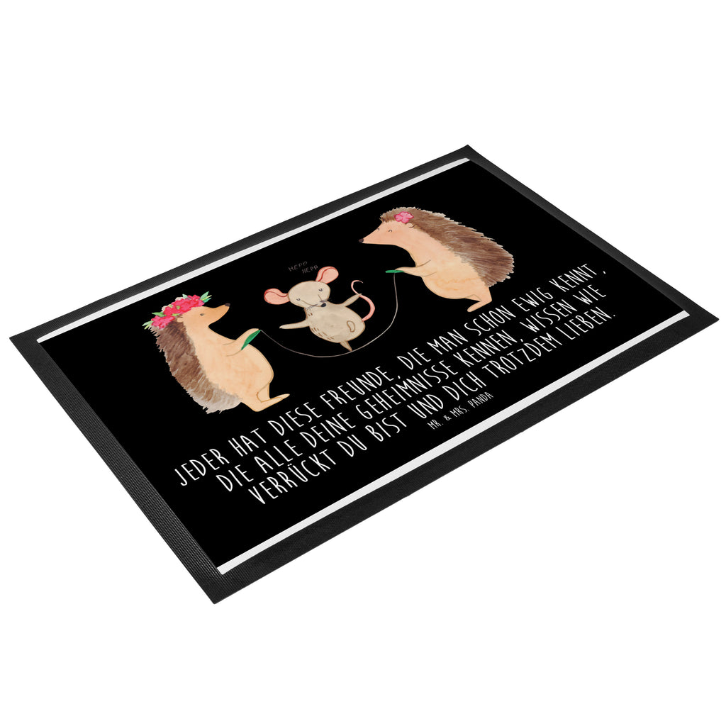 Fußmatte Igel Seilhüpfen Igel, Maus, Seilspringen, Seilhüpfen, Kinder, Kindergarten Türvorleger, Schmutzmatte, Fußabtreter, Matte, Schmutzfänger, Fußabstreifer, Schmutzfangmatte, Türmatte, Motivfußmatte,  Haustürmatte, Vorleger  süße Tiermotive, gute Laune, lustige Sprüche, Tiere