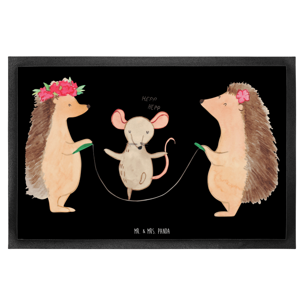 Fußmatte Igel Seilhüpfen Igel, Maus, Seilspringen, Seilhüpfen, Kinder, Kindergarten Türvorleger, Schmutzmatte, Fußabtreter, Matte, Schmutzfänger, Fußabstreifer, Schmutzfangmatte, Türmatte, Motivfußmatte,  Haustürmatte, Vorleger  süße Tiermotive, gute Laune, lustige Sprüche, Tiere