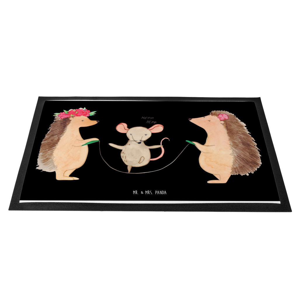 Fußmatte Igel Seilhüpfen Igel, Maus, Seilspringen, Seilhüpfen, Kinder, Kindergarten Türvorleger, Schmutzmatte, Fußabtreter, Matte, Schmutzfänger, Fußabstreifer, Schmutzfangmatte, Türmatte, Motivfußmatte,  Haustürmatte, Vorleger  süße Tiermotive, gute Laune, lustige Sprüche, Tiere