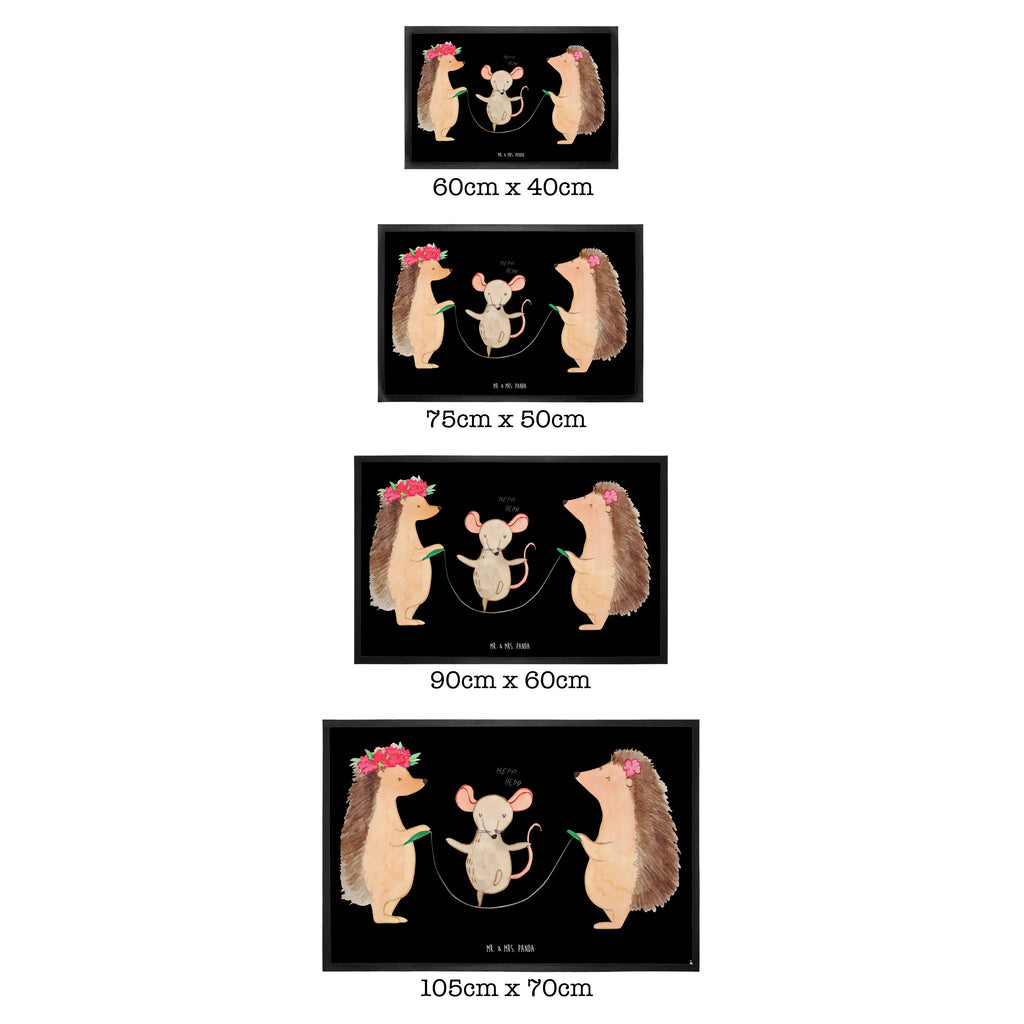 Fußmatte Igel Seilhüpfen Igel, Maus, Seilspringen, Seilhüpfen, Kinder, Kindergarten Türvorleger, Schmutzmatte, Fußabtreter, Matte, Schmutzfänger, Fußabstreifer, Schmutzfangmatte, Türmatte, Motivfußmatte,  Haustürmatte, Vorleger  süße Tiermotive, gute Laune, lustige Sprüche, Tiere