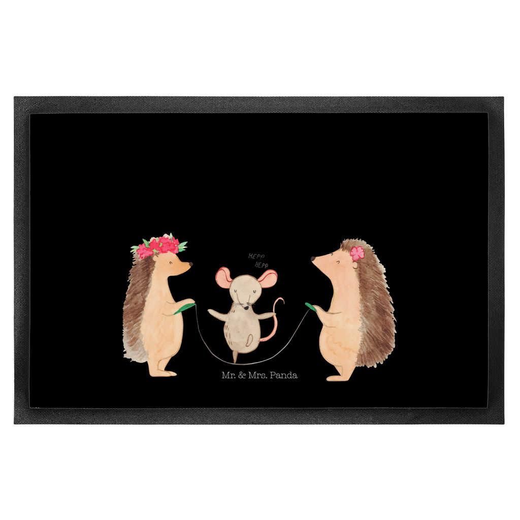 Fußmatte Igel Seilhüpfen Igel, Maus, Seilspringen, Seilhüpfen, Kinder, Kindergarten Türvorleger, Schmutzmatte, Fußabtreter, Matte, Schmutzfänger, Fußabstreifer, Schmutzfangmatte, Türmatte, Motivfußmatte,  Haustürmatte, Vorleger  süße Tiermotive, gute Laune, lustige Sprüche, Tiere