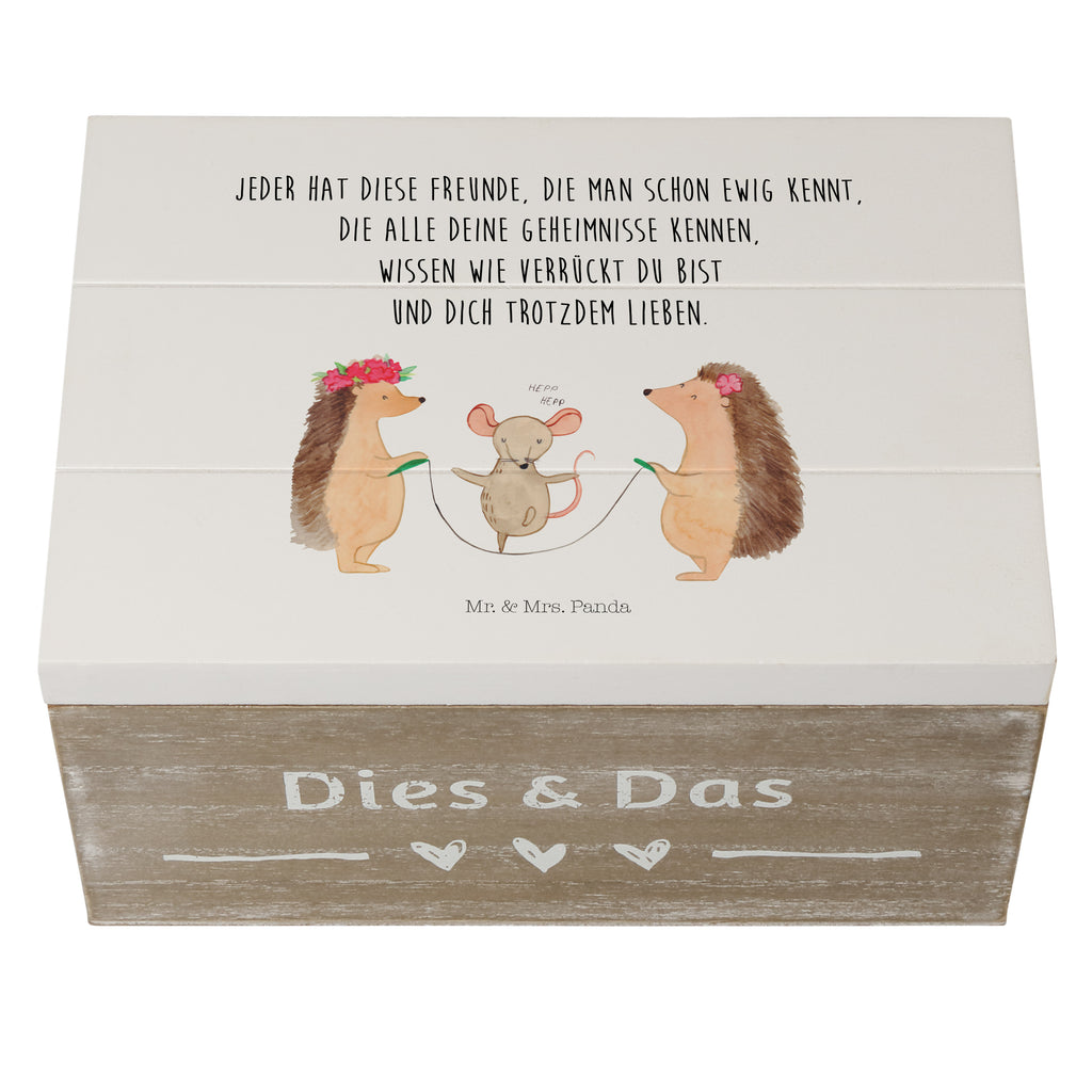 Holzkiste Igel Seilhüpfen Holzkiste, Kiste, Schatzkiste, Truhe, Schatulle, XXL, Erinnerungsbox, Erinnerungskiste, Dekokiste, Aufbewahrungsbox, Tiermotive, Gute Laune, lustige Sprüche, Tiere, Igel, Maus, Seilspringen, Seilhüpfen, Kinder, Kindergarten