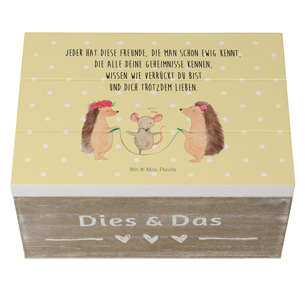 Holzkiste Igel Seilhüpfen Holzkiste, Kiste, Schatzkiste, Truhe, Schatulle, XXL, Erinnerungsbox, Erinnerungskiste, Dekokiste, Aufbewahrungsbox, Tiermotive, Gute Laune, lustige Sprüche, Tiere, Igel, Maus, Seilspringen, Seilhüpfen, Kinder, Kindergarten