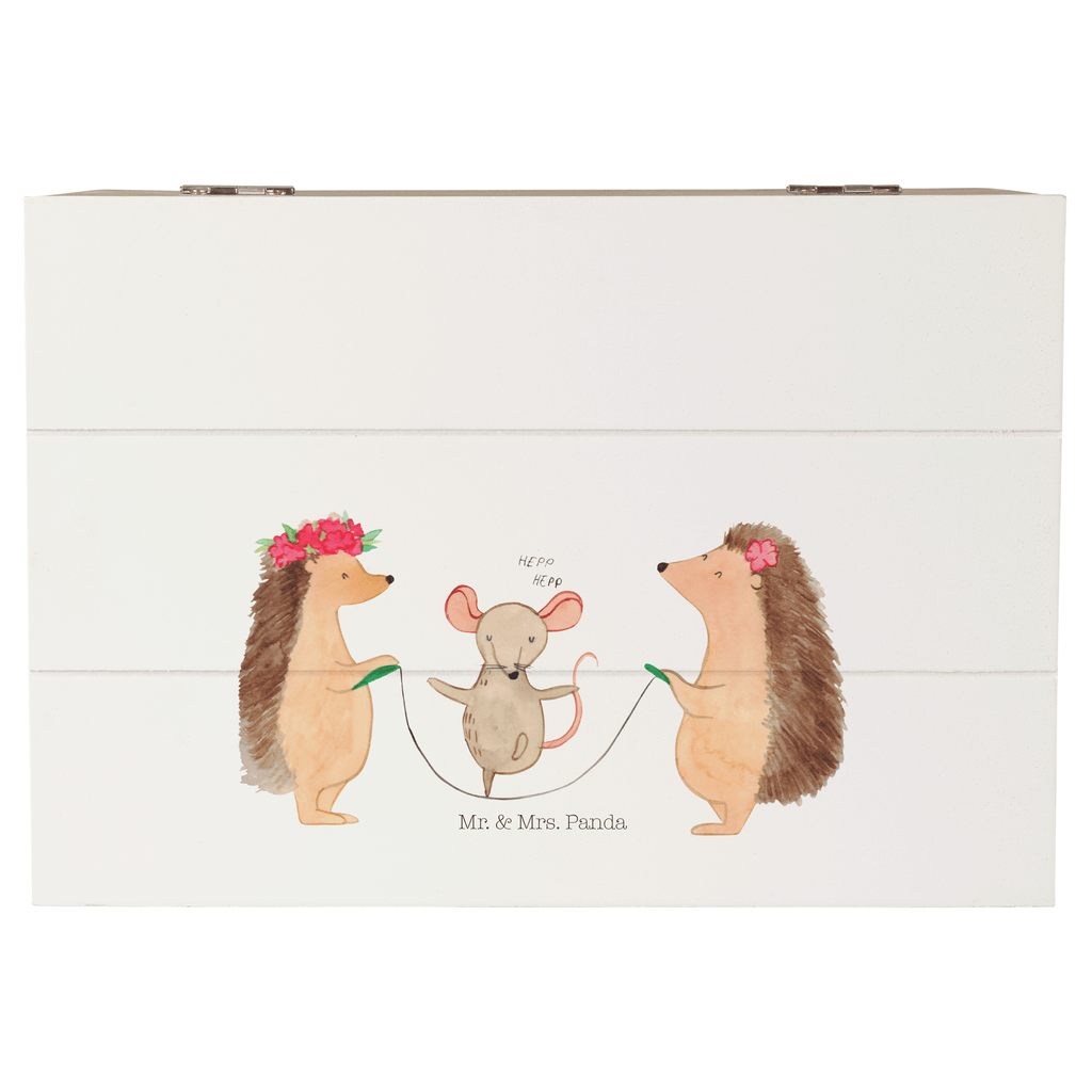 Holzkiste Igel Seilhüpfen Holzkiste, Kiste, Schatzkiste, Truhe, Schatulle, XXL, Erinnerungsbox, Erinnerungskiste, Dekokiste, Aufbewahrungsbox, Tiermotive, Gute Laune, lustige Sprüche, Tiere, Igel, Maus, Seilspringen, Seilhüpfen, Kinder, Kindergarten