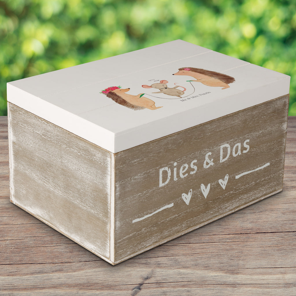 Holzkiste Igel Seilhüpfen Holzkiste, Kiste, Schatzkiste, Truhe, Schatulle, XXL, Erinnerungsbox, Erinnerungskiste, Dekokiste, Aufbewahrungsbox, Tiermotive, Gute Laune, lustige Sprüche, Tiere, Igel, Maus, Seilspringen, Seilhüpfen, Kinder, Kindergarten