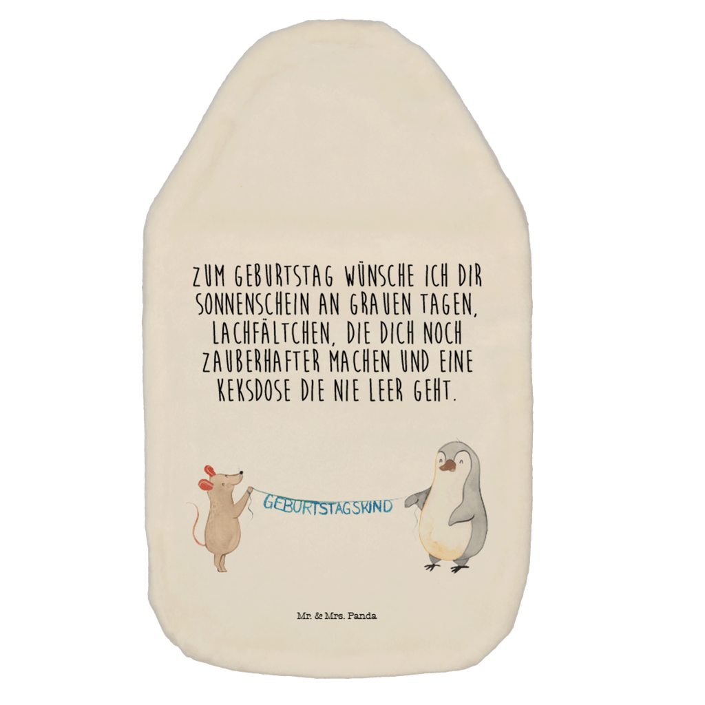 Wärmflasche Maus Pinguin Geburtstag Wärmekissen, Kinderwärmflasche, Körnerkissen, Wärmflaschenbezug, Wärmflasche mit Bezug, Geburtstag, Geburtstagsgeschenk, Geschenk, Maus, Pinguin, Geburtstage, Happy Birthday, Geburtstagsfeier