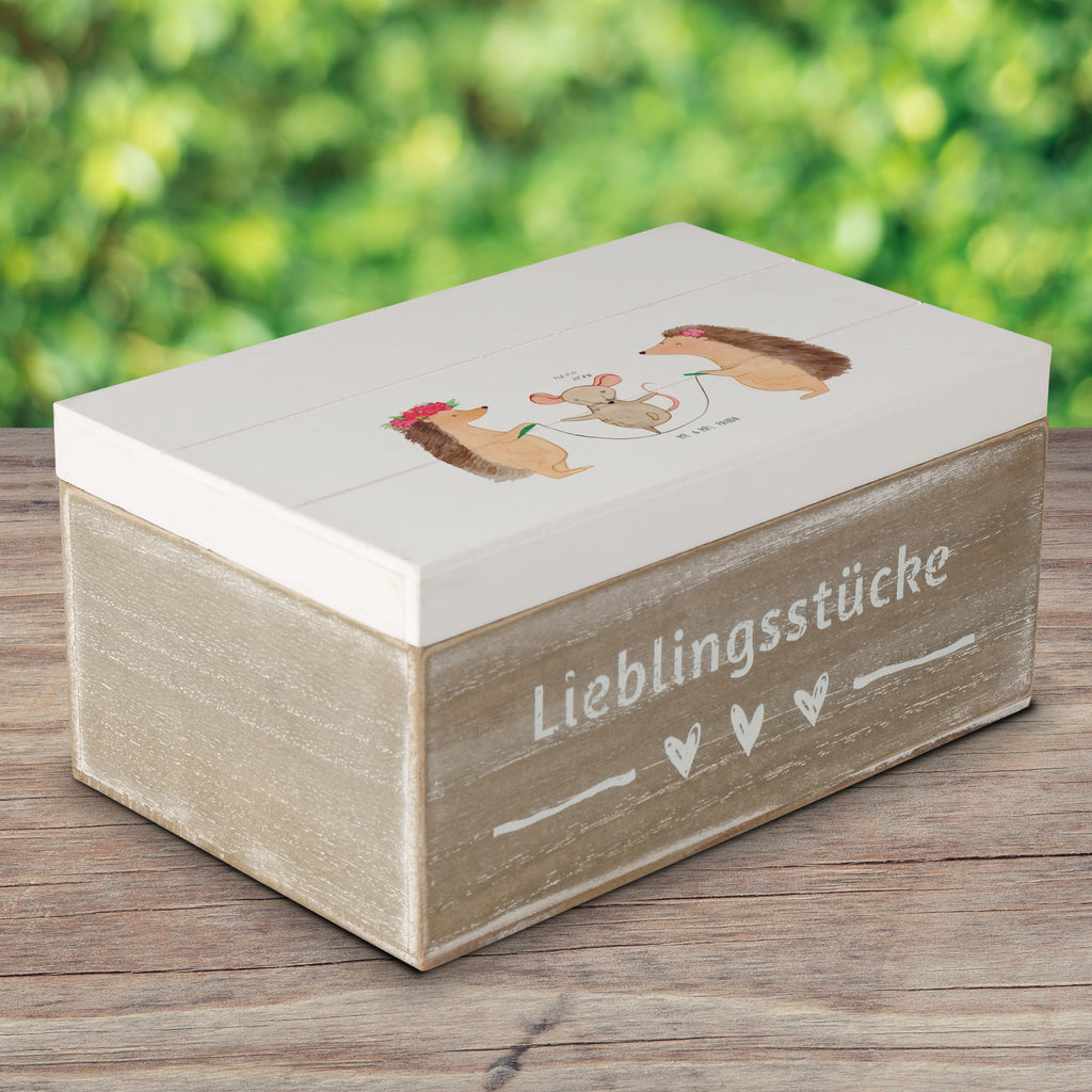 Holzkiste Igel Seilhüpfen Holzkiste, Kiste, Schatzkiste, Truhe, Schatulle, XXL, Erinnerungsbox, Erinnerungskiste, Dekokiste, Aufbewahrungsbox, Tiermotive, Gute Laune, lustige Sprüche, Tiere, Igel, Maus, Seilspringen, Seilhüpfen, Kinder, Kindergarten