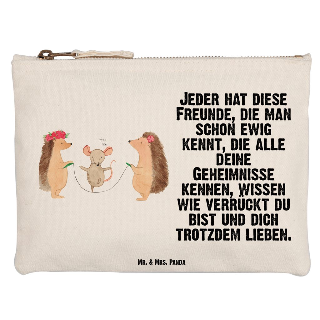 Schminktasche Igel Seilhüpfen Schminktasche, Kosmetiktasche, Kosmetikbeutel, Stiftemäppchen, Etui, Federmappe, Makeup, XXL, Schminketui, Kosmetiketui, Schlamperetui, Tiermotive, Gute Laune, lustige Sprüche, Tiere, Igel, Maus, Seilspringen, Seilhüpfen, Kinder, Kindergarten