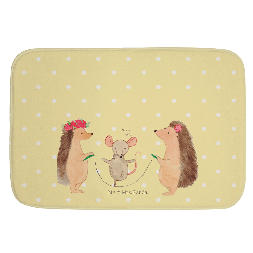 Badvorleger Igel Seilhüpfen Badematte, Badteppich, Duschvorleger, Badezimmerteppich, Badezimmermatte, Badvorleger, Duschmatte, Duschteppich, Tiermotive, Gute Laune, lustige Sprüche, Tiere, Igel, Maus, Seilspringen, Seilhüpfen, Kinder, Kindergarten
