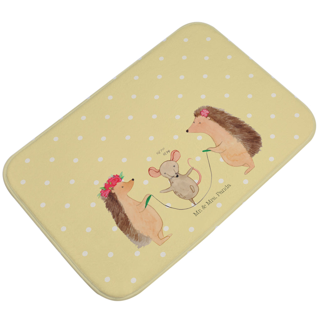 Badvorleger Igel Seilhüpfen Badematte, Badteppich, Duschvorleger, Badezimmerteppich, Badezimmermatte, Badvorleger, Duschmatte, Duschteppich, Tiermotive, Gute Laune, lustige Sprüche, Tiere, Igel, Maus, Seilspringen, Seilhüpfen, Kinder, Kindergarten