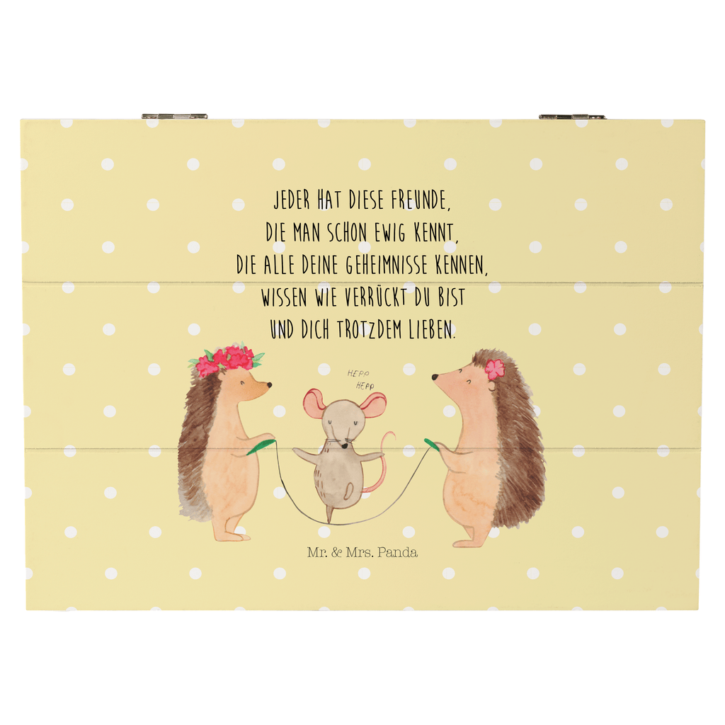 Holzkiste Igel Seilhüpfen Holzkiste, Kiste, Schatzkiste, Truhe, Schatulle, XXL, Erinnerungsbox, Erinnerungskiste, Dekokiste, Aufbewahrungsbox, Tiermotive, Gute Laune, lustige Sprüche, Tiere, Igel, Maus, Seilspringen, Seilhüpfen, Kinder, Kindergarten