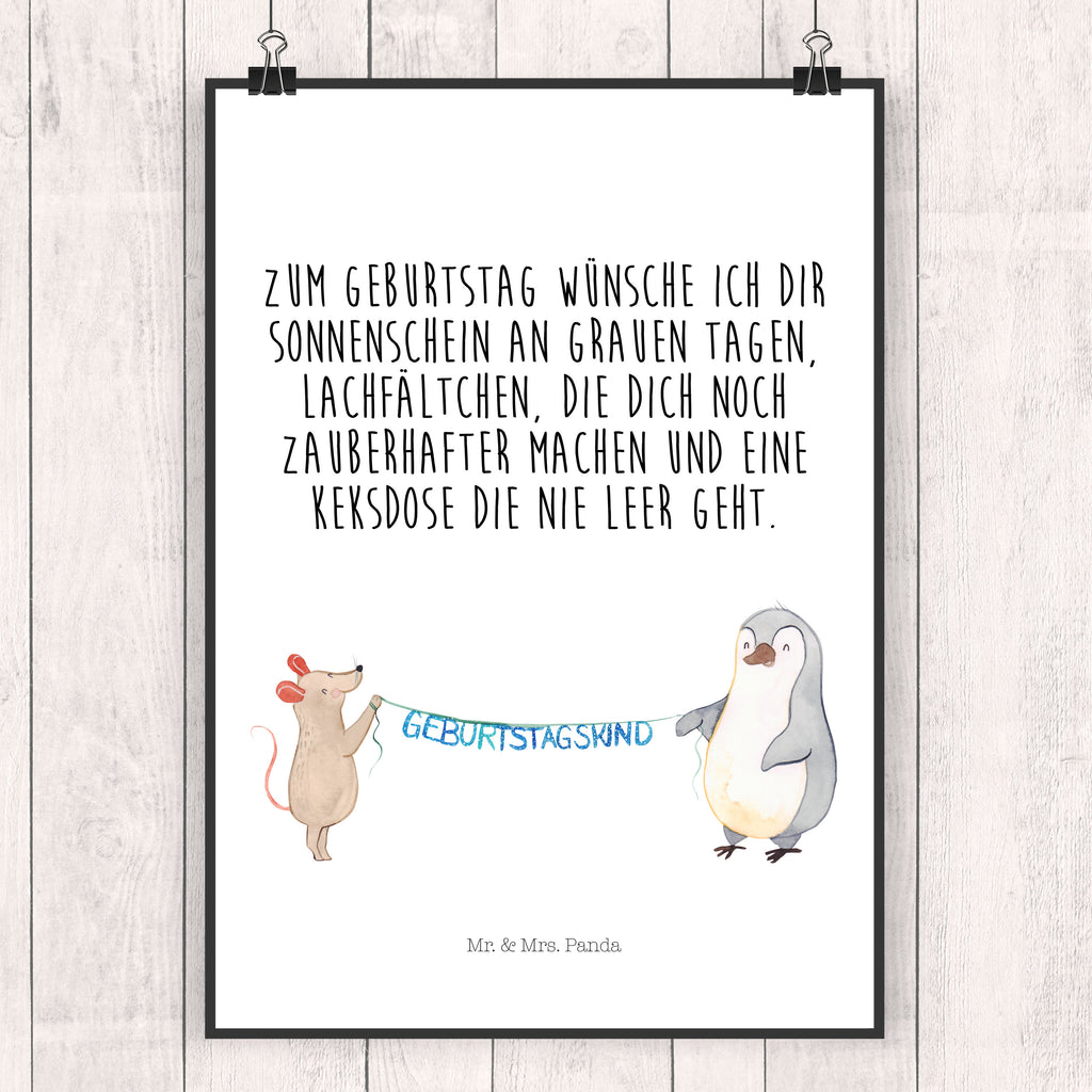 Poster Maus Pinguin Geburtstag Poster, Wandposter, Bild, Wanddeko, Küchenposter, Kinderposter, Wanddeko Bild, Raumdekoration, Wanddekoration, Handgemaltes Poster, Mr. & Mrs. Panda Poster, Designposter, Kunstdruck, Posterdruck, Geburtstag, Geburtstagsgeschenk, Geschenk, Maus, Pinguin, Geburtstage, Happy Birthday, Geburtstagsfeier