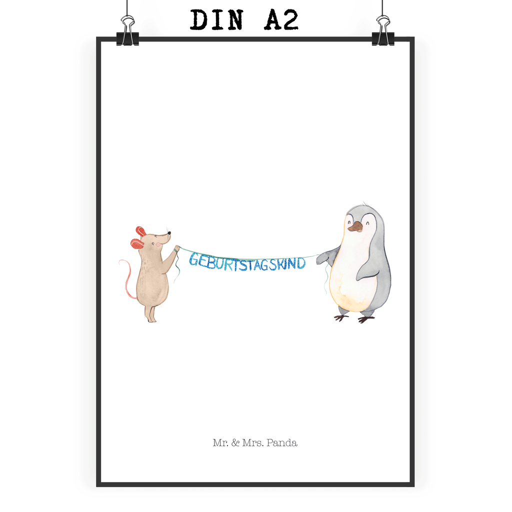 Poster Maus Pinguin Geburtstag Poster, Wandposter, Bild, Wanddeko, Küchenposter, Kinderposter, Wanddeko Bild, Raumdekoration, Wanddekoration, Handgemaltes Poster, Mr. & Mrs. Panda Poster, Designposter, Kunstdruck, Posterdruck, Geburtstag, Geburtstagsgeschenk, Geschenk, Maus, Pinguin, Geburtstage, Happy Birthday, Geburtstagsfeier