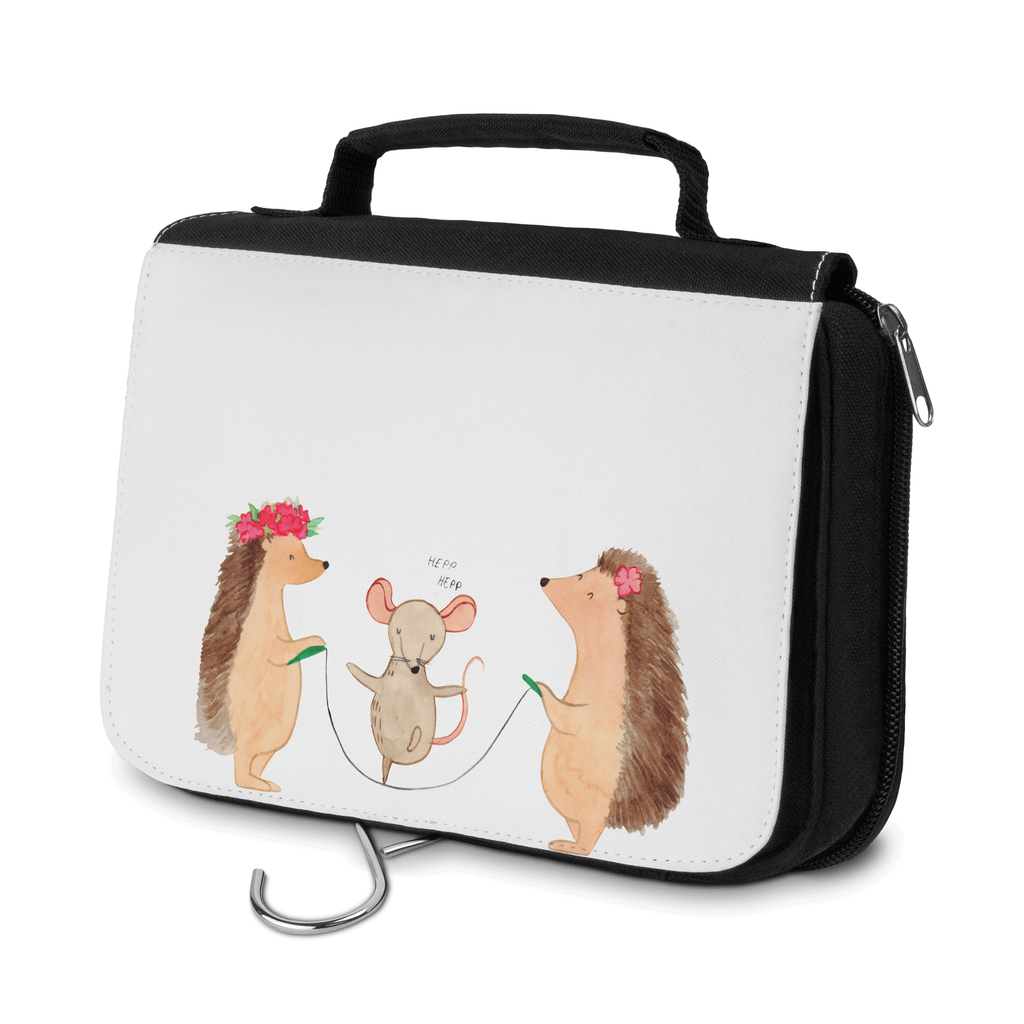 Kulturbeutel Igel Seilhüpfen Kulturbeutel, Zum Aufhängen, Waschtasche, Kosmetiktasche, Damen, Herren, Aufbewahrungstasche, Schminktasche, Kosmetikbeutel, Organizer, Kulturtasche, Schminkutensil, Tiermotive, Gute Laune, lustige Sprüche, Tiere, Igel, Maus, Seilspringen, Seilhüpfen, Kinder, Kindergarten