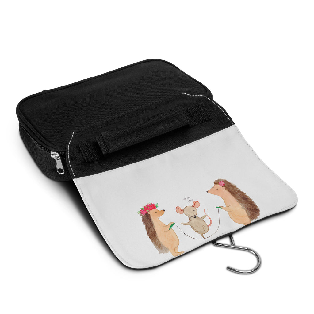 Kulturbeutel Igel Seilhüpfen Kulturbeutel, Zum Aufhängen, Waschtasche, Kosmetiktasche, Damen, Herren, Aufbewahrungstasche, Schminktasche, Kosmetikbeutel, Organizer, Kulturtasche, Schminkutensil, Tiermotive, Gute Laune, lustige Sprüche, Tiere, Igel, Maus, Seilspringen, Seilhüpfen, Kinder, Kindergarten