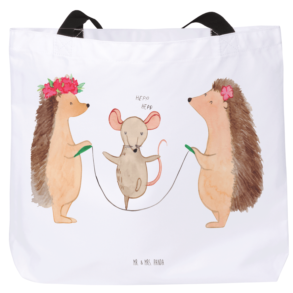 Shopper Igel Seilhüpfen Beutel, Einkaufstasche, Tasche, Strandtasche, Einkaufsbeutel, Shopper, Schultasche, Freizeittasche, Tragebeutel, Schulbeutel, Alltagstasche, Tiermotive, Gute Laune, lustige Sprüche, Tiere, Igel, Maus, Seilspringen, Seilhüpfen, Kinder, Kindergarten