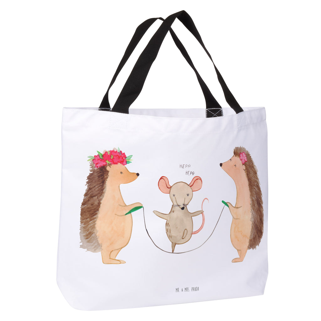 Shopper Igel Seilhüpfen Beutel, Einkaufstasche, Tasche, Strandtasche, Einkaufsbeutel, Shopper, Schultasche, Freizeittasche, Tragebeutel, Schulbeutel, Alltagstasche, Tiermotive, Gute Laune, lustige Sprüche, Tiere, Igel, Maus, Seilspringen, Seilhüpfen, Kinder, Kindergarten