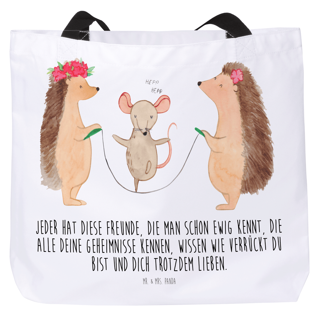 Shopper Igel Seilhüpfen Beutel, Einkaufstasche, Tasche, Strandtasche, Einkaufsbeutel, Shopper, Schultasche, Freizeittasche, Tragebeutel, Schulbeutel, Alltagstasche, Tiermotive, Gute Laune, lustige Sprüche, Tiere, Igel, Maus, Seilspringen, Seilhüpfen, Kinder, Kindergarten