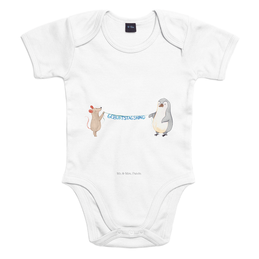 Organic Baby Body Maus Pinguin Geburtstag Babykleidung, Babystrampler, Strampler, Wickelbody, Baby Erstausstattung, Junge, Mädchen, Geburtstag, Geburtstagsgeschenk, Geschenk, Maus, Pinguin, Geburtstage, Happy Birthday, Geburtstagsfeier