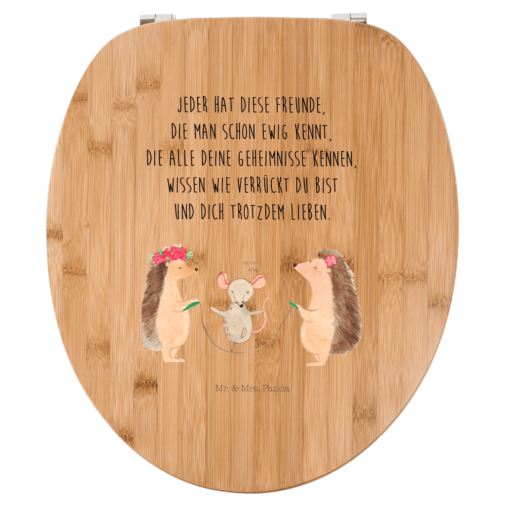 Motiv WC Sitz Igel Seilhüpfen Klobrille, Klodeckel, Toilettendeckel, WC-Sitz, Toilette, Tiermotive, Gute Laune, lustige Sprüche, Tiere, Igel, Maus, Seilspringen, Seilhüpfen, Kinder, Kindergarten