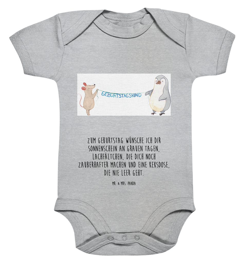 Organic Baby Body Maus Pinguin Geburtstag Babykleidung, Babystrampler, Strampler, Wickelbody, Baby Erstausstattung, Junge, Mädchen, Geburtstag, Geburtstagsgeschenk, Geschenk, Maus, Pinguin, Geburtstage, Happy Birthday, Geburtstagsfeier