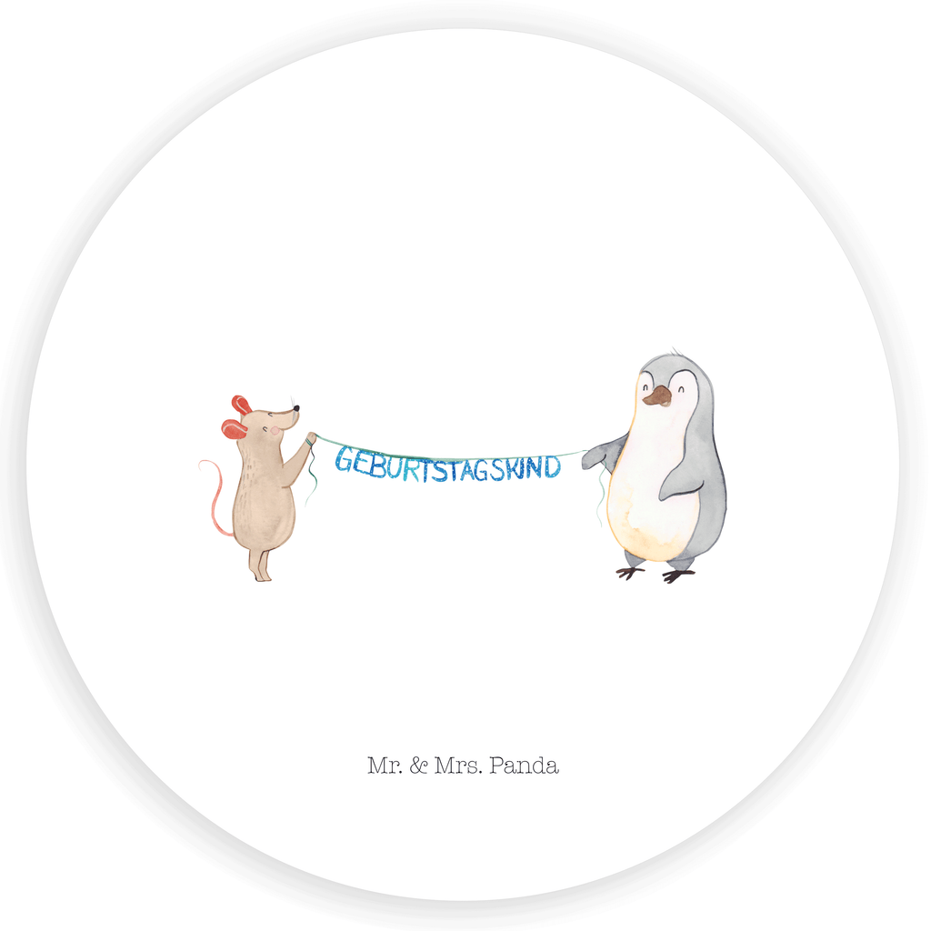 120mm Rund Aufkleber Maus Pinguin Geburtstag Sticker, Aufkleber, Etikett, Kinder, rund, Geburtstag, Geburtstagsgeschenk, Geschenk, Maus, Pinguin, Geburtstage, Happy Birthday, Geburtstagsfeier