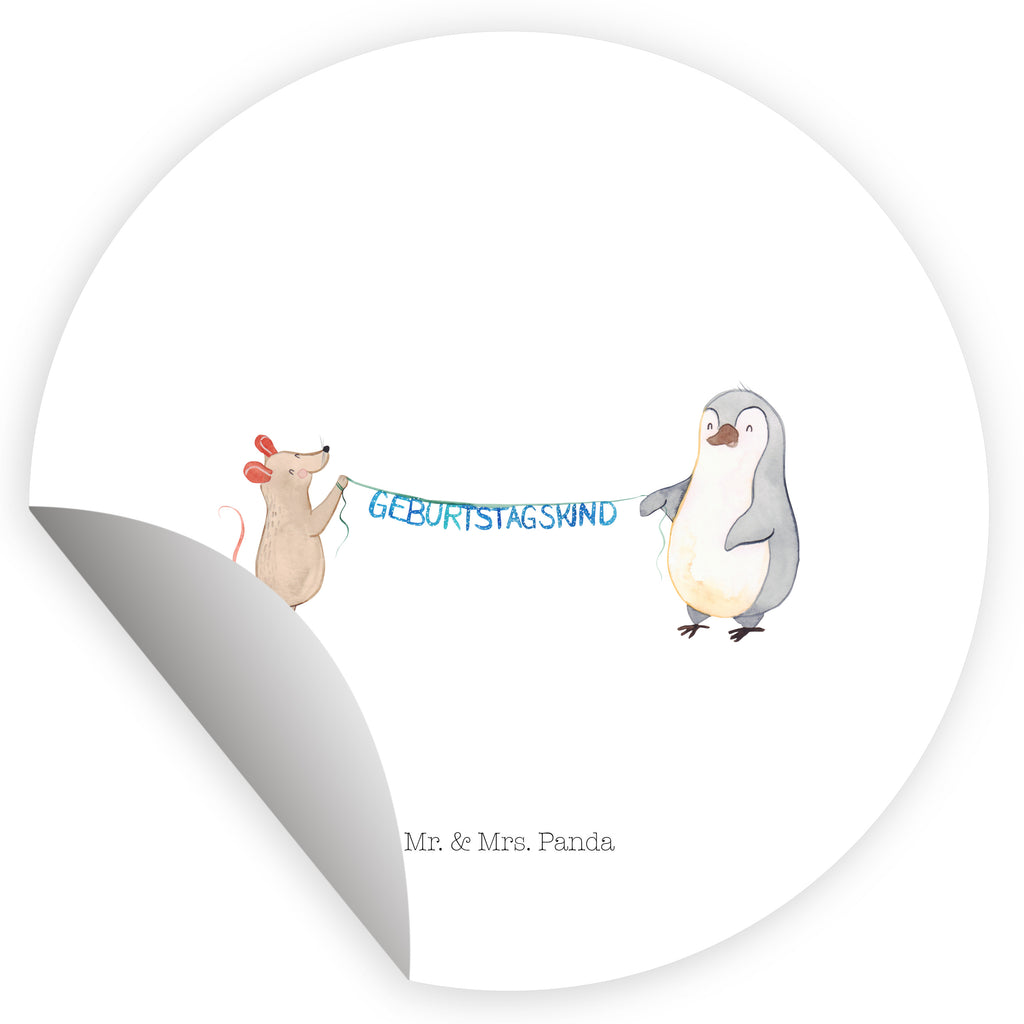 120mm Rund Aufkleber Maus Pinguin Geburtstag Sticker, Aufkleber, Etikett, Kinder, rund, Geburtstag, Geburtstagsgeschenk, Geschenk, Maus, Pinguin, Geburtstage, Happy Birthday, Geburtstagsfeier