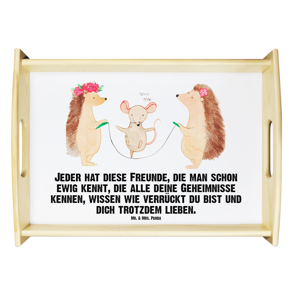 Serviertablett Igel Seilhüpfen Tablett, Holztablett, Küchentablett, Dekotablett, Frühstückstablett, Tiermotive, Gute Laune, lustige Sprüche, Tiere, Igel, Maus, Seilspringen, Seilhüpfen, Kinder, Kindergarten