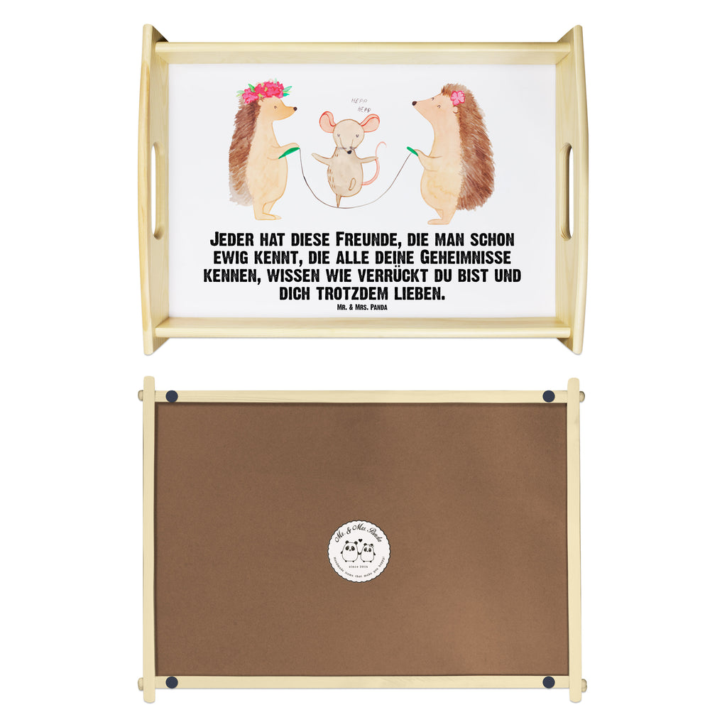 Serviertablett Igel Seilhüpfen Tablett, Holztablett, Küchentablett, Dekotablett, Frühstückstablett, Tiermotive, Gute Laune, lustige Sprüche, Tiere, Igel, Maus, Seilspringen, Seilhüpfen, Kinder, Kindergarten