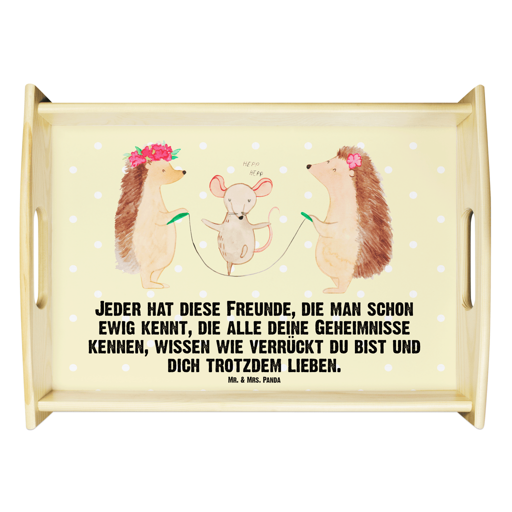 Serviertablett Igel Seilhüpfen Tablett, Holztablett, Küchentablett, Dekotablett, Frühstückstablett, Tiermotive, Gute Laune, lustige Sprüche, Tiere, Igel, Maus, Seilspringen, Seilhüpfen, Kinder, Kindergarten