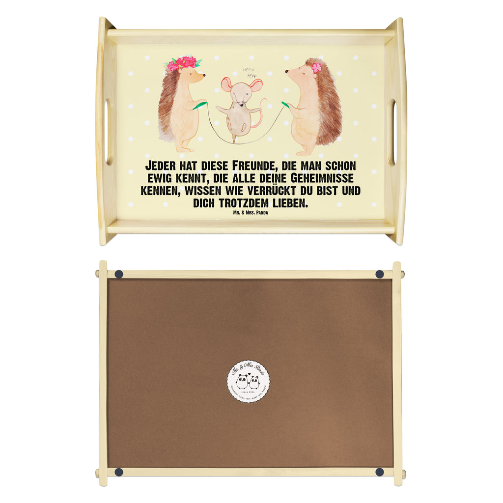 Serviertablett Igel Seilhüpfen Tablett, Holztablett, Küchentablett, Dekotablett, Frühstückstablett, Tiermotive, Gute Laune, lustige Sprüche, Tiere, Igel, Maus, Seilspringen, Seilhüpfen, Kinder, Kindergarten