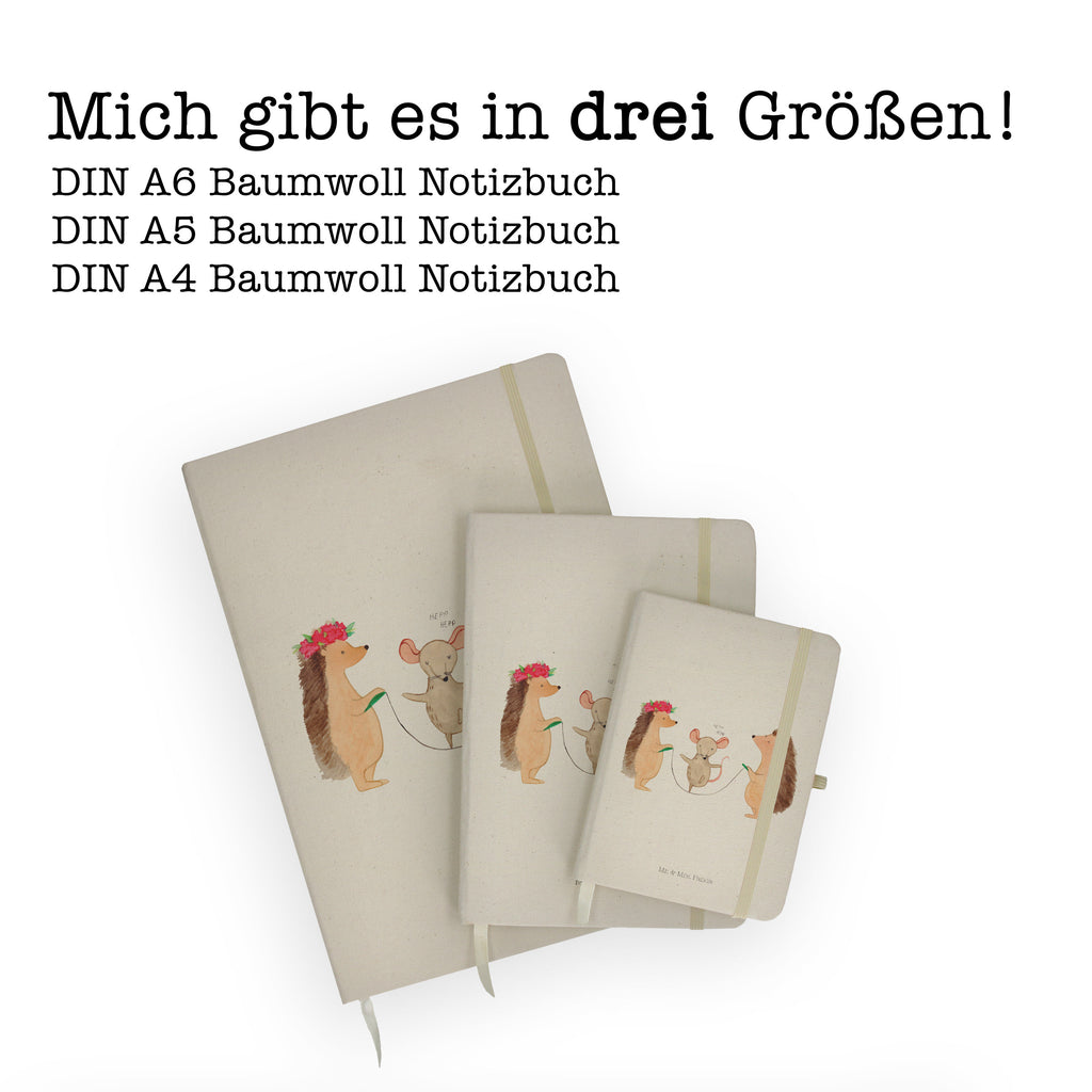 DIN A5 Baumwoll Notizbuch Igel Seilhüpfen Notizen, Eintragebuch, Tagebuch, Notizblock, Adressbuch, Journal, Kladde, Skizzenbuch, Notizheft, Schreibbuch, Schreibheft, Tiermotive, Gute Laune, lustige Sprüche, Tiere, Igel, Maus, Seilspringen, Seilhüpfen, Kinder, Kindergarten