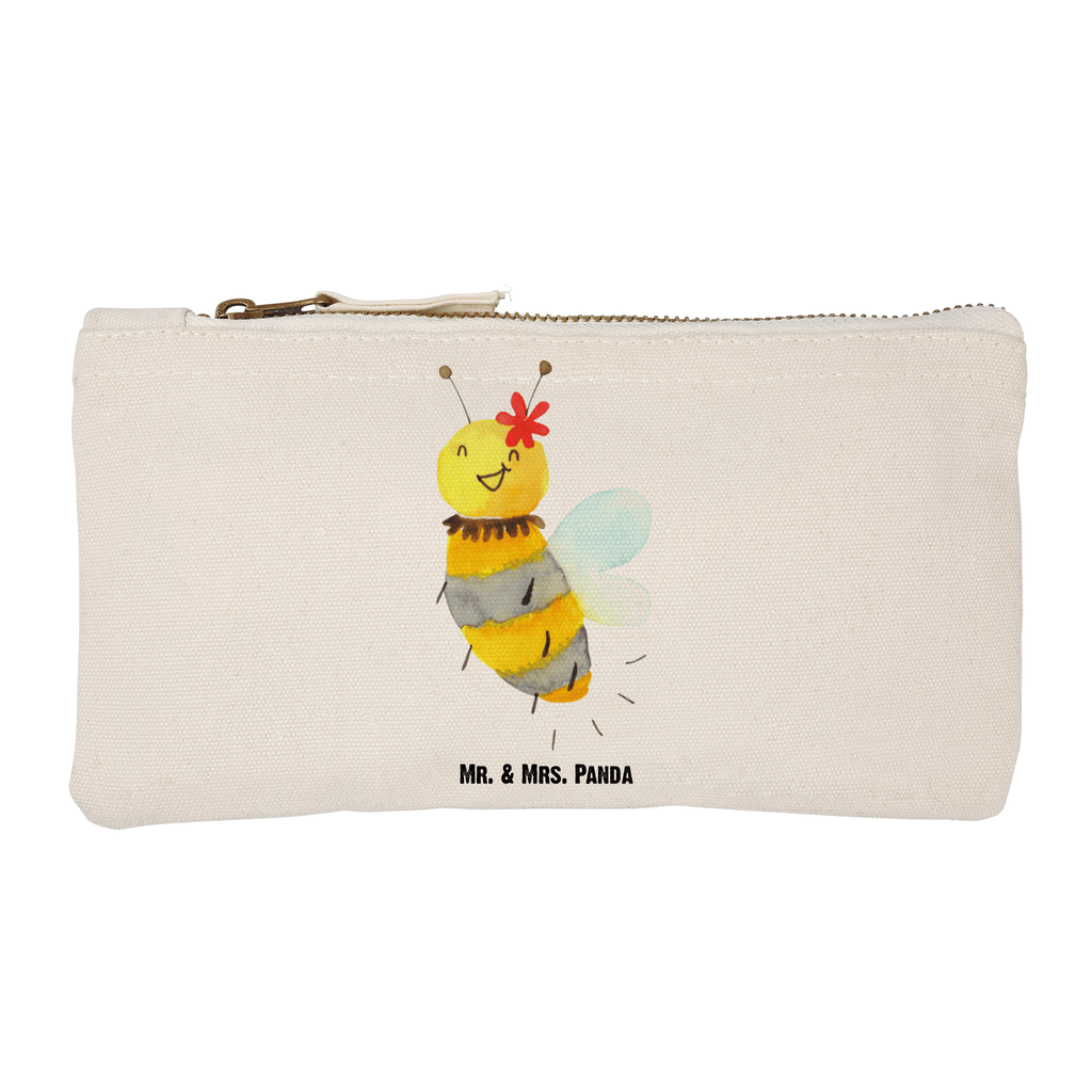 Schminktasche Biene Blume Schminktasche, Kosmetiktasche, Kosmetikbeutel, Stiftemäppchen, Etui, Federmappe, Makeup, XXL, Schminketui, Kosmetiketui, Schlamperetui, Biene, Wespe, Hummel