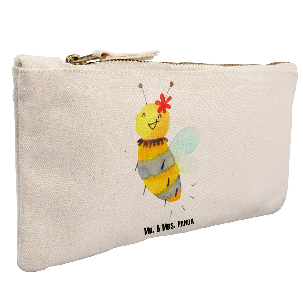 Schminktasche Biene Blume Schminktasche, Kosmetiktasche, Kosmetikbeutel, Stiftemäppchen, Etui, Federmappe, Makeup, XXL, Schminketui, Kosmetiketui, Schlamperetui, Biene, Wespe, Hummel