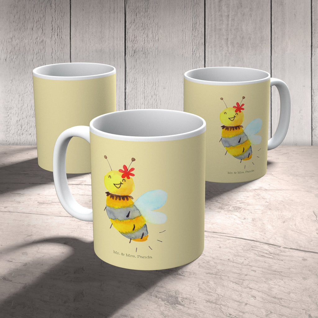 Tasse Biene Blume  Becher, Kaffeetasse, Kaffeebecher, Tee, Frühstück, Büro  Biene, Wespe, Hummel
