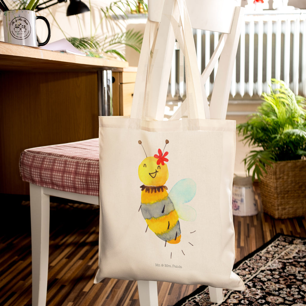Tragetasche Biene Blume Beuteltasche, Beutel, Einkaufstasche, Jutebeutel, Stoffbeutel, Biene, Wespe, Hummel