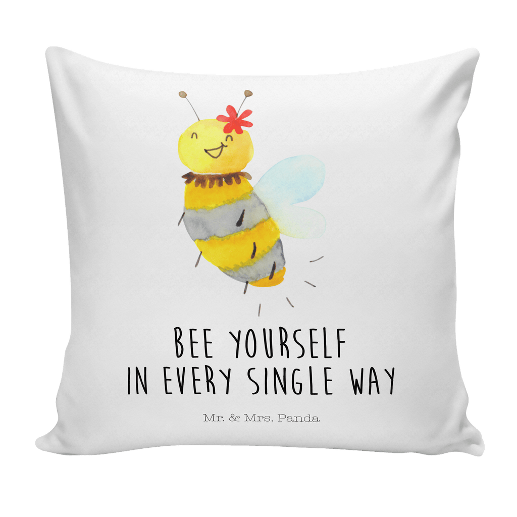 40x40 Kissen Biene Blume Kissenhülle, Kopfkissen, Sofakissen, Dekokissen, Motivkissen, Biene, Wespe, Hummel